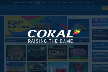 Coral Casino sign up offer: £50 free deposit bonus