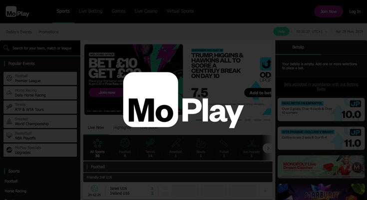 MoPlay sign up offer: Bet £10 get £30 Free Bet