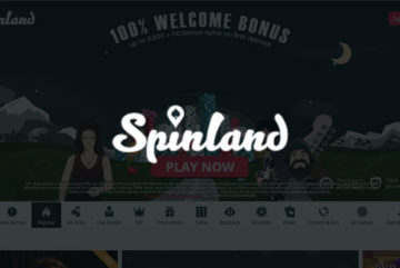 Spinland Casino sign up offer: 200 free spins + £800 bonus