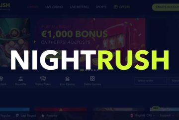 NightRush Casino sign up offer: C$1000 deposit bonus
