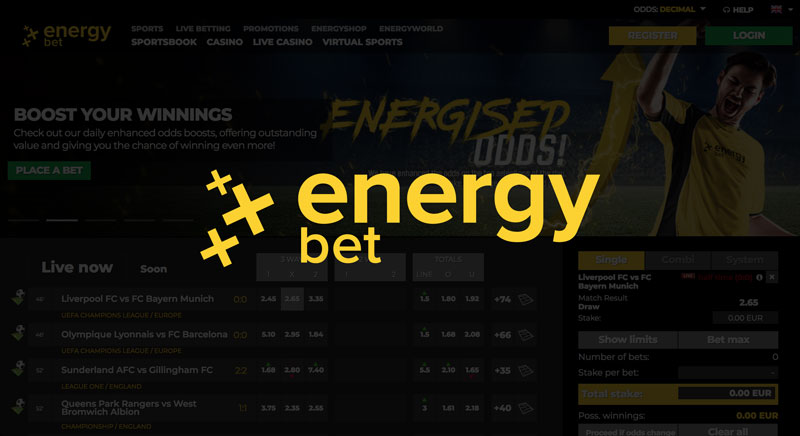 EnergyBet free bet: £5 no deposit bonus